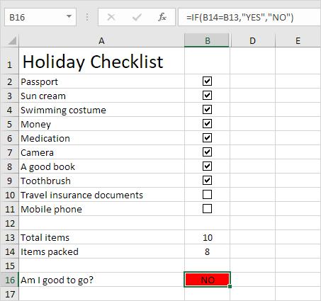 Cách tạo Checkbox trong Excel